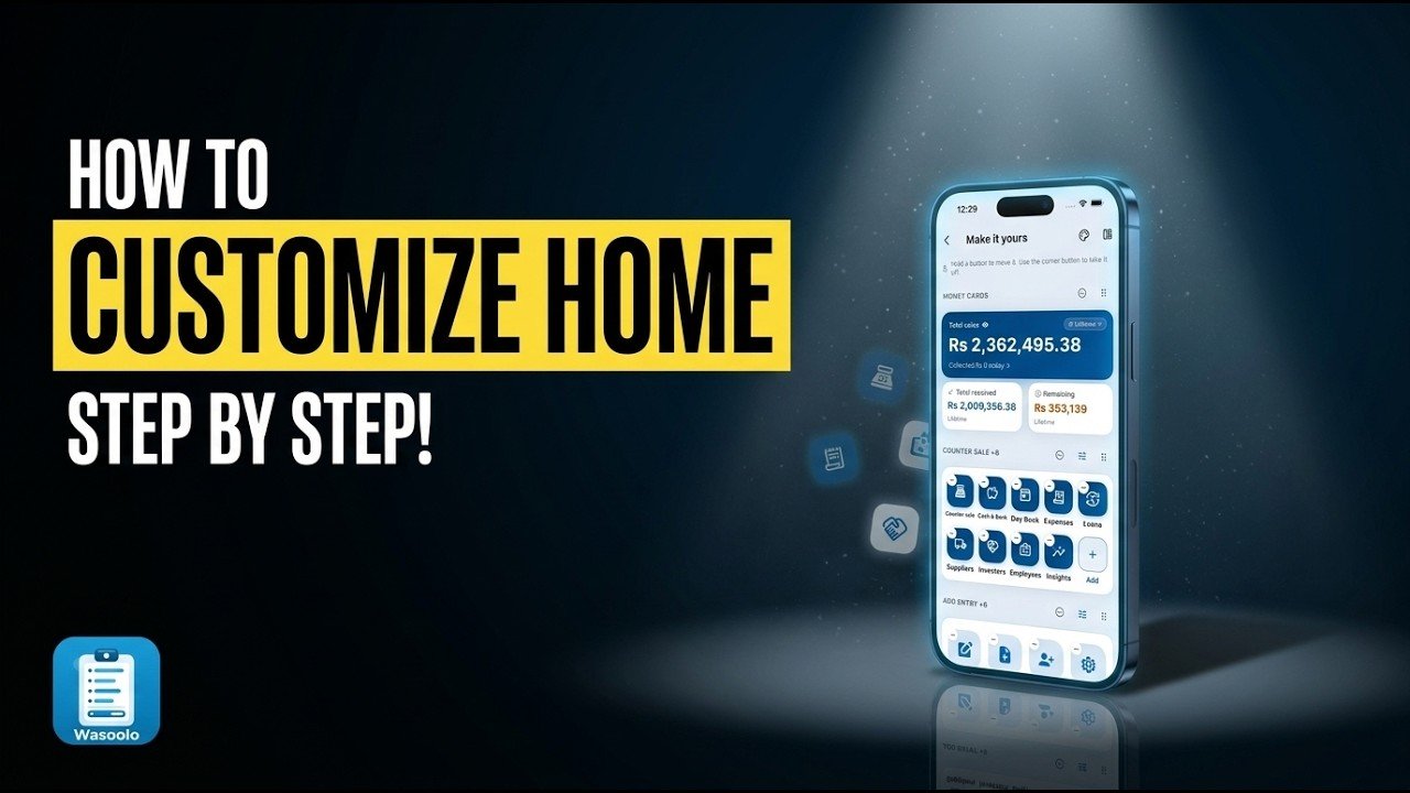 Class 22 mein home screen ko apna banayein: barah tayyar design, paanch button shape, aur har button aap ki marzi se idhar udhar, chhupa ya naya.