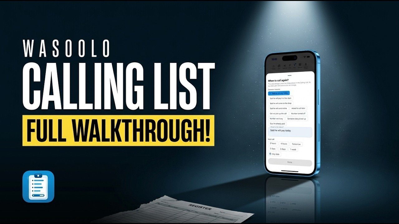 Class 9 of the Wasoolo course: today's calling list, the call, and the next call day