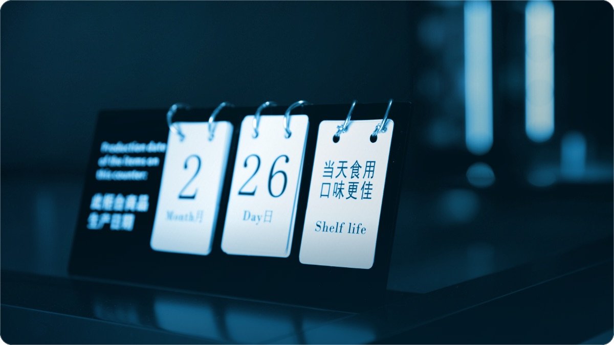 A wall calendar beside a counter with a date circled in pen.